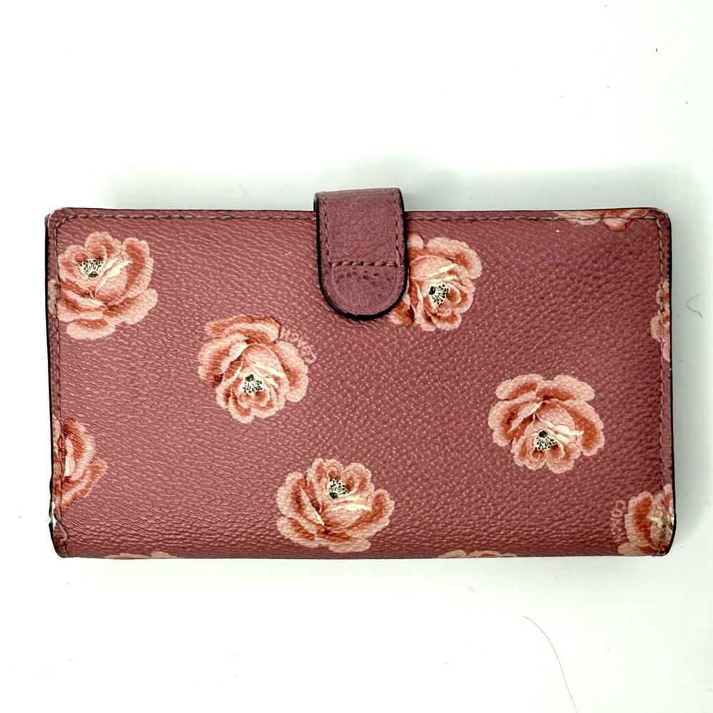 Coach Floral Pink Leather Wallet - Picture 3 of 3